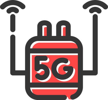 5 g simgesinin vektör illüstrasyonu