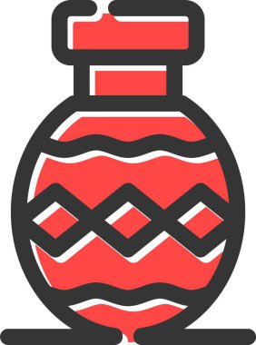 Beyaz arkaplanda şişe simgesi, vektör illüstrasyonu