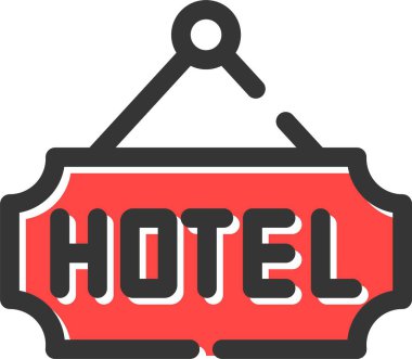 Otel imzası vektör simgesi