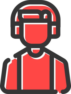 Avatar Adam simgesi. vektör illüstrasyonu