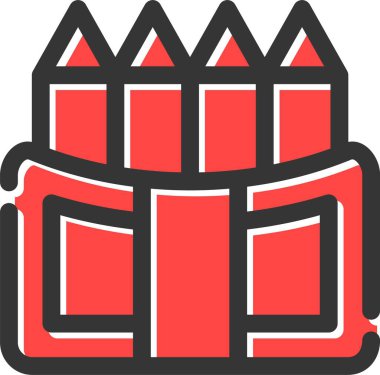 Hediye. Web simgesi vektör illüstrasyonu