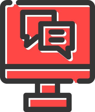 bilgisayar monitörü ile konuşma balonu