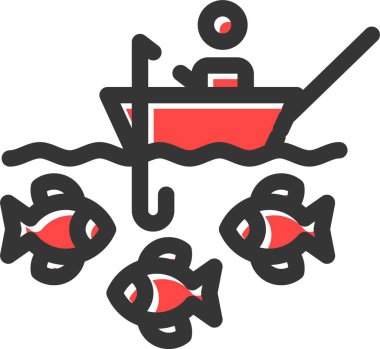 Balık. Web simgesi basit illüstrasyon