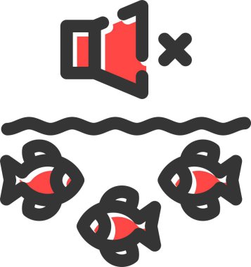 Balık. Web simgesi basit tasarım