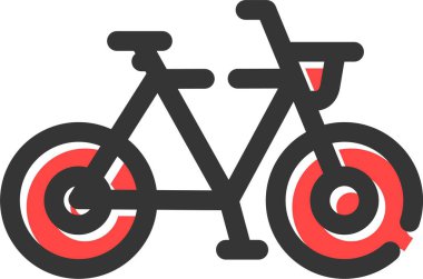 Bisiklet. Web simgesi basit illüstrasyon