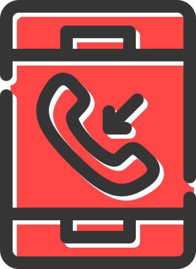 Moda tarzında izole edilmiş telefon simgesi