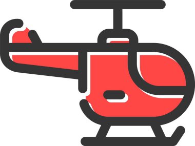 Helikopter. Web simgesi basit illüstrasyon