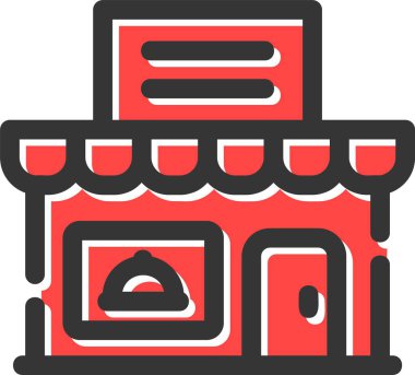 yapı pazarı simgesini düz biçimde inşa et