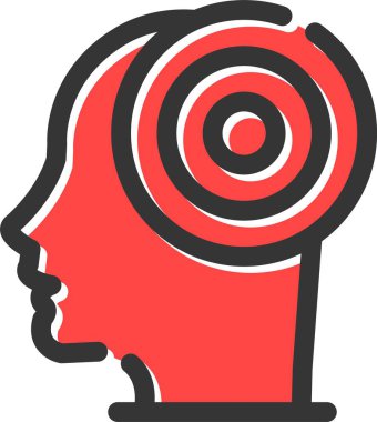 Baş simge vektör çizim