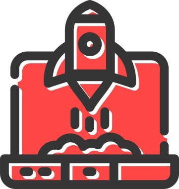 Başlangıç. Web simgesi basit illüstrasyon