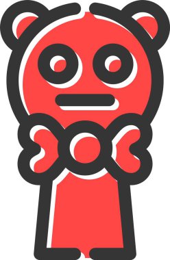 Hayvan ayı simgesi taslak biçiminde