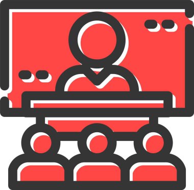 Konferans ikonu. vektör illüstrasyonu