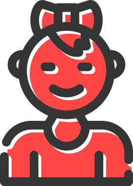 bir emoji simgesi, bir avatarın vektör gösterimi