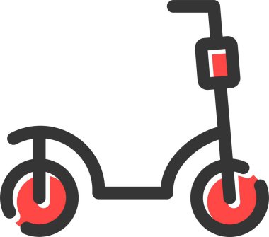 bisiklet scooter simgesi - taslak biçimi