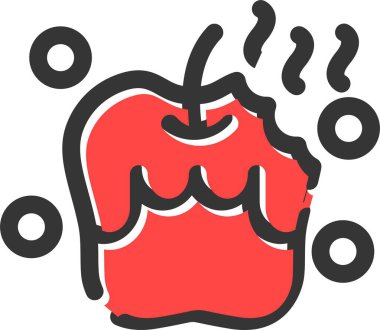 Biber etiketinin el çizimi vektör çizimi