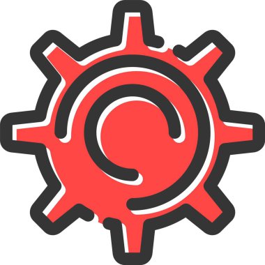 Teçhizat Web simgesi basit illüstrasyon