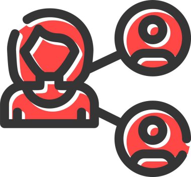 Bağlantı Ağı simgesi, vektör illüstrasyonu