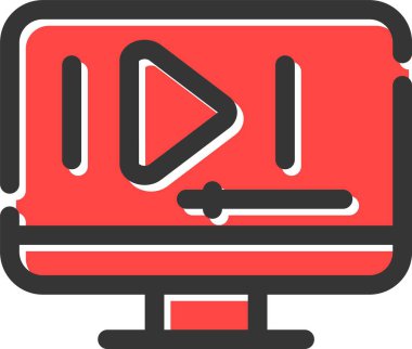 Moda tarzında izole edilmiş televizyon simgesi