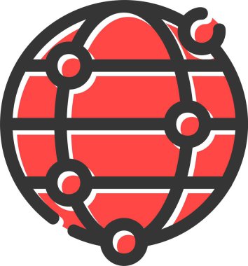 Genel hatları doldurulmuş küresel simge