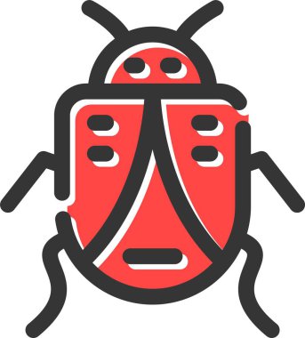 Hata böceği simgesi doldurulmuş ana hatlar biçiminde