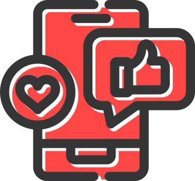 Bir kalp simgesinin vektör illüstrasyonu