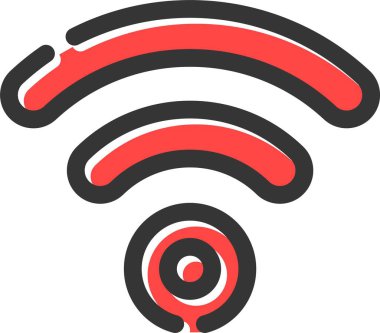 Wifi simgesi, vektör illüstrasyonu
