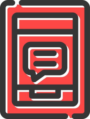 Sohbet simgesi soyut arkaplanda izole edildi