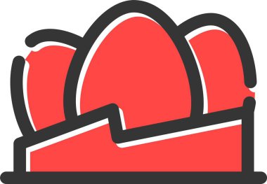 tavuk eti simgesi doldurulmuş taslak biçiminde