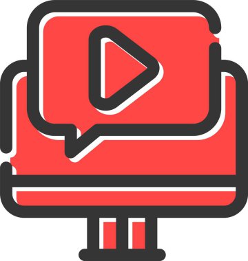 video simgesi vektör illüstrasyonu