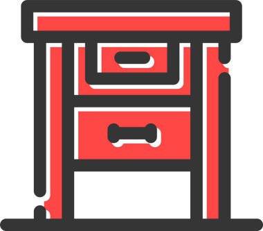 Mobilya. Web simgesi basit illüstrasyon