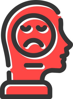 Kızgın duygu ikonu. vektör illüstrasyonu