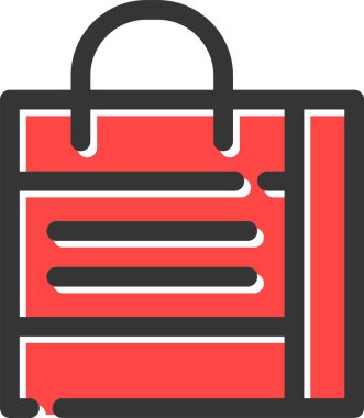 çanta çanta simgesi doldurulmuş - taslak biçimi