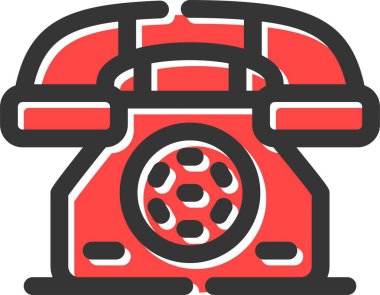 Retro telefon vektör çizim