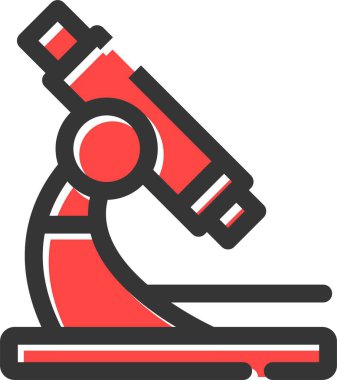Mikroskop simgesi vektör çizimi