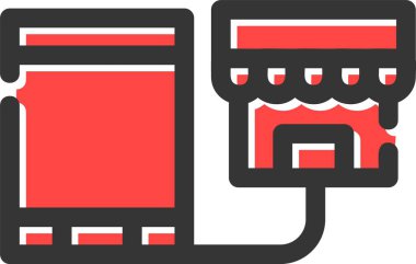 Pil. Web simgesi basit illüstrasyon