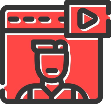 oyuncu simgesi, vektör illüstrasyonu