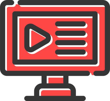 video kamera simgesi, vektör illüstrasyonu