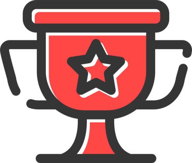 Kupa. Web simgesi basit illüstrasyon