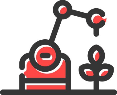 robot. Web simgesi basit illüstrasyon