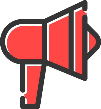 hoparlör simgesi, vektör, beyaz arkaplan üzerinde izole illüstrasyon