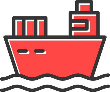 Gemi. Web simgesi basit illüstrasyon