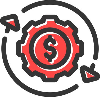 Dolar. Web simgesi basit illüstrasyon