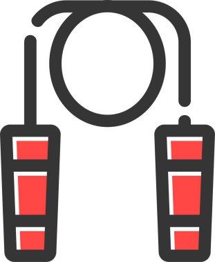 Atlama İpi Simgesi, Basit Web Vektörü İllüstrasyonu