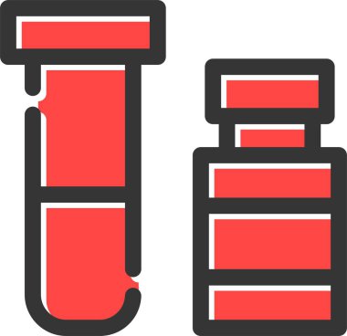 test tüp vektör simgesi