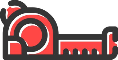 Teyp Simgesi Ölçümü, Basit Web Vektörü İllüstrasyonu