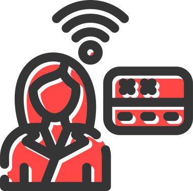 Hırsız Alarmı Simgesi, Basit Web Vektörü İllüstrasyonu