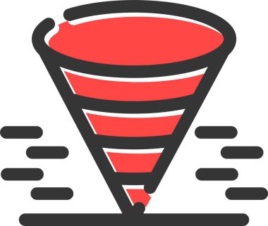 Siklon Simgesi, Basit Web Vektörü İllüstrasyonu