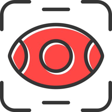 Göz Tarayıcı Simgesi, Basit Web Vektörü İllüstrasyonu