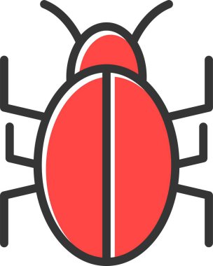 hata böceği simgesi ana hatlar biçiminde