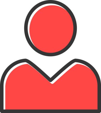 Adamım. Web simgesi basit illüstrasyon